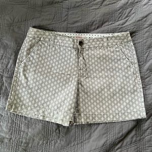 Merona Gray Patterned Cotton Shorts